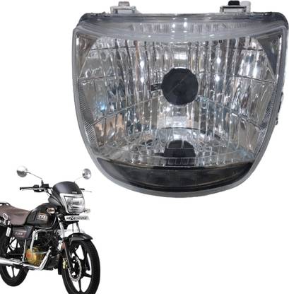 Apsmotiv Headlight for TVS Radeon Bike light Hi-Beam Headlight color White Headlight Motorbike Halogen for TVS (12 V, 5 W)
