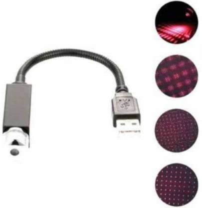 TOOLART -GB7-USB star sky light car interior atmosphere Led lamp 360 degree(RED)