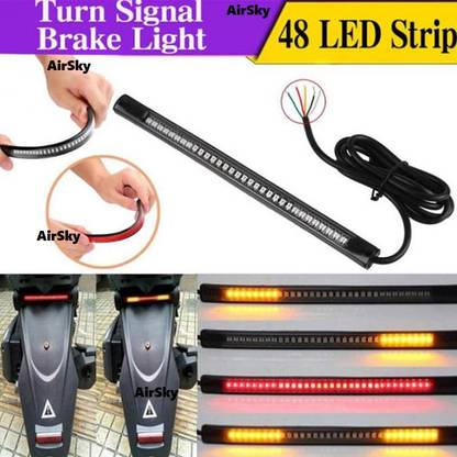 AIRSKY Multifunctions Led Motorcycle Strip Light Brake Tail Turn Signal License Plate Tail Light Motorbike LED (12 V, 18 W)