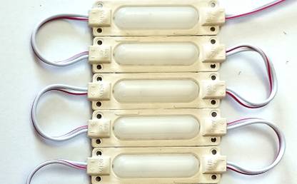 Steko {5 Pieces} DC 12 Volt Multi-color Auto Flashing LED Light Module Light Electronic Hobby Kit