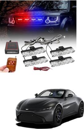 Etradezone Car 4 X4 Grill LED Police Flasher Light for pixel Headlight Car LED (12 V, 24 W)
