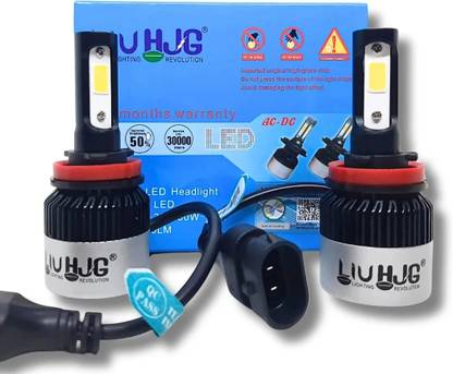 LIU HJG Car Headlight Bulbs with H8/H9/H11 Fitting COB Chips 6500K White Headlight Motorbike LED (9 V, 70 W)