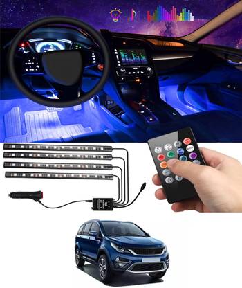 monolive 4Pcs/48Led Atmoshtphere Strip Multi-Colour Change With Music Light For Car 139 Interior Light Car LED for Tata (12 V, 55 W)