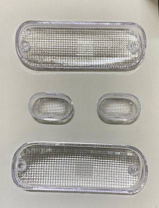 Auto MT MARUTI ZEN MARUTI 800 MARUTI ALTO FRONT INDICATOR TRANSPARENT GLASS SET OF 4PC Indicator Light Car Incandescent for Maruti Suzuki (2 V, 2 W)
