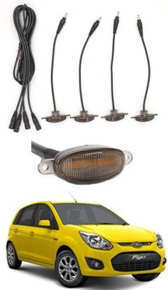RKPSP 4 LED Front Grill Led Lights Amber Lights DRL For Figo-Ford-2010 Parking Light Car, Van LED for Ford (12 V, 12 W)