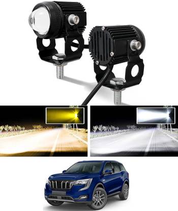 MATIES High/Low Beam Amber And White Twin Mini LED Light For XUV 700 Mahindra 2021 Fog Lamp Car, Motorbike, Truck, Van LED for Mahindra (12 V, 55 W)