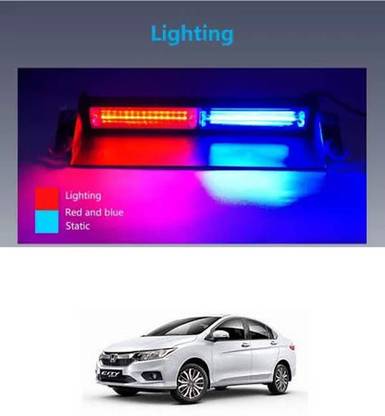 APICAL Car Flash Light Red Blue LED COB For City i-Dtec Headlight Car LED for Honda (12 V, 72 W)