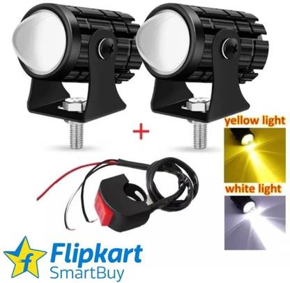 Flipkart SmartBuy Yellow/White LED 20W DC 9V-80V Fog light for Universal Cars & Bikes Fog Lamp Car, Motorbike, Van LED (9 V, 20 W)
