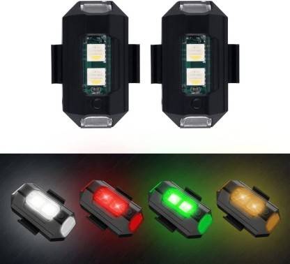 Znee Smart Multi Strobe Lights With USB Charging, Drone Flashing Strobe Light (PACK OF 2) Back Up Lamp Motorbike LED (3.7 V, 15 W)