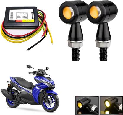 Vagary Bike Turn Signal Indicator With Indicator Flasher for Yamaha Aerox 155 Indicator Light Motorbike LED for Yamaha (12 V, 15 W)