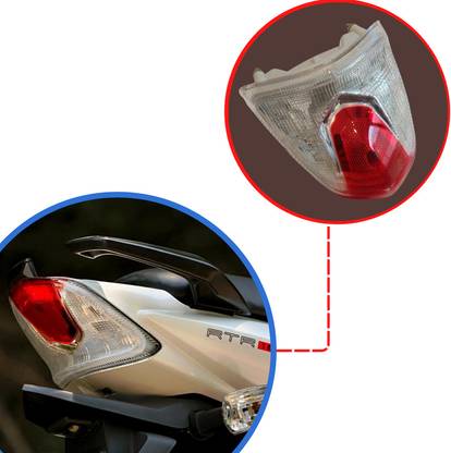 Allpartssource TVS Apache RTR 160/180 , Back Light, Brake Light, Tail Light without bulb Tail Light Motorbike Halogen for TVS (12 V, 5 W)
