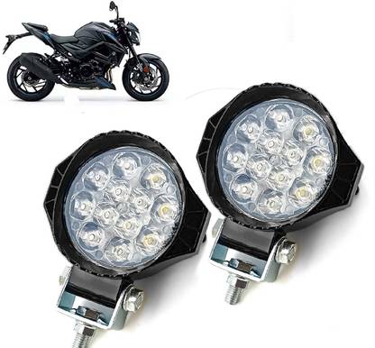 AUTO PEARL 12LED Round Ultra Bright White Foglight Spot light for H113 Fog Lamp Motorbike LED for Suzuki (12 V, 20 W)