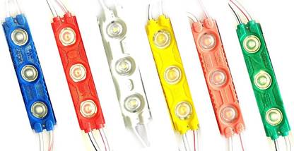 Illuminator 1 piece each colour - 1.5W Optical 3 LED self adhesive Module Car Fancy Lights