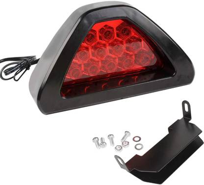 casago 12 LED Car Blinking Brake Light Triangle F1 Style Rear Tail Brake Flashing Light Universal Fit for All Cars Brake Light Car LED (12 V, 15 W)