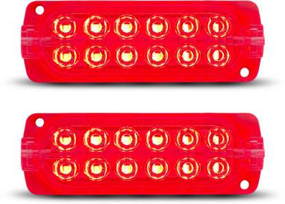 Autonationasia Universal 12 LED Module Light (Red 2pc) 12V For Trucks, Bus, E Rickshaw, Car Side Marker Car, Motorbike, Truck, Van LED (12 V, 65 W)