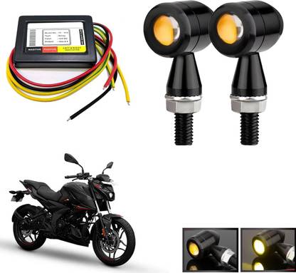Vagary Bike Turn Signal Indicator With Indicator Flasher for Bajaj Pulsar N250 Indicator Light Motorbike LED for Bajaj (12 V, 15 W)