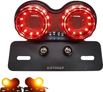 Autozap Bike LED Tail Lamp Turn Signal Light Brake Number Plate Holder Lights Indicator Light Motorbike LED (12 V, 12 W)