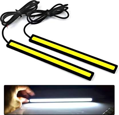 AutoPowerz DRL LED LIGHT WHITE PAIR (17CM) License Plate Light Motorbike LED (12 V, 10 W)