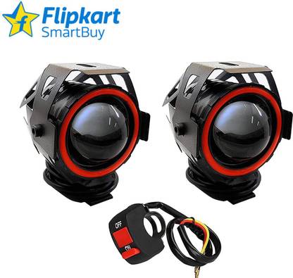 Flipkart SmartBuy Universal Projector Fog Light With Red DRL Ring+Switch Fog Lamp Motorbike LED (12 V, 24 W)