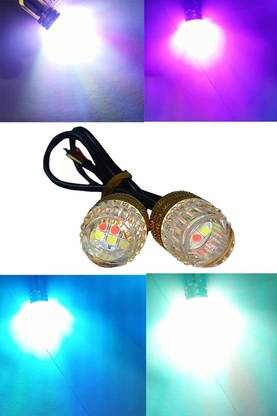 SMARTER RIDE Waterproof Led Strobe Lights in Golden Color Flash Warning Brake License Plate License Plate Light Motorbike LED (12 V, 5 W)