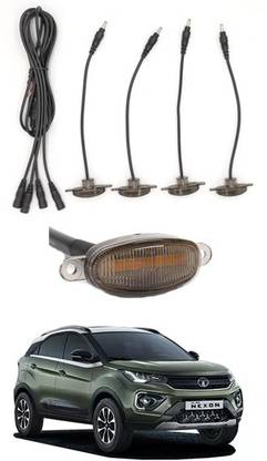 AYW 4 LED Front Grill Led Lights Amber Lights DRL For Nexon 2020-Tata-2020 Parking Light Car, Van LED for Tata (12 V, 12 W)