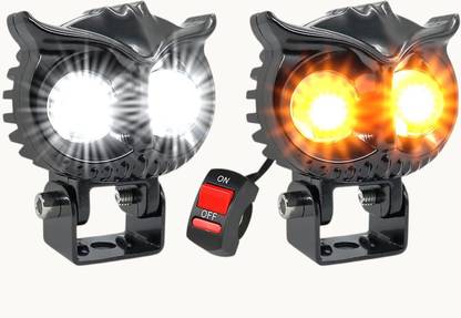 SMARTER RIDE New Imported 12V Mini Drive Owl Led Fog Light Projector Bar with White/Yellow Fog Lamp Motorbike LED (12 V, 45 W)