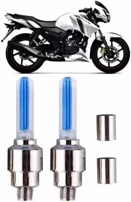 ROADIES CHOICE 2 Pcs Flashing Flash Magic Tyre Tire Wheel Valve Cap Light Parking Light Motorbike LED (12 V, 2 W)