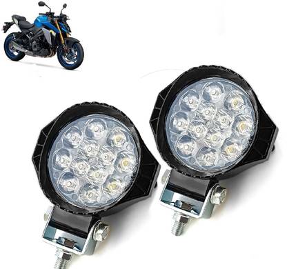 AUTO PEARL 12LED Round Ultra Bright White Foglight Spot light for H110 Fog Lamp Motorbike LED for Suzuki (12 V, 20 W)