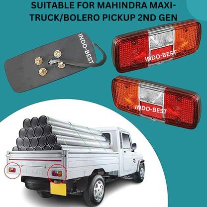 INDO-BEST Pack of 2 Suitable for Bolero Pick-up 2nd Gen, Maxi Truck Commercial Vehicle Tail Light Car LED for Mahindra (12 V, 21 W)