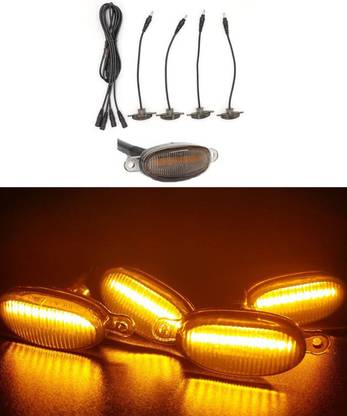 AYW 4LED Front Grill Led Lights Amber Lights Universal Jeep/SUV/Trucks-001 Fog Lamp Car, Truck LED (12 V, 36 W)