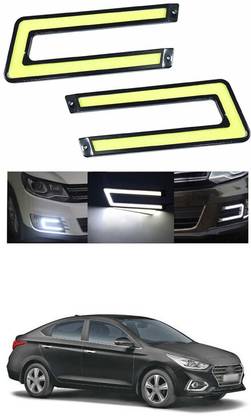 PRTEK U Shape COB LED DRL Light White 6000K High Power Brighter Bumper DRL Lights R_97 Headlight Car LED (12 V, 60 W)