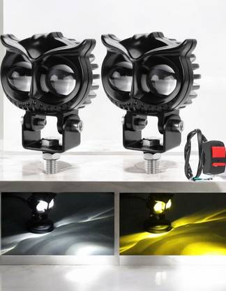 BIKEBLOOM Owl shape 2 pcs bike led metal with red switch free Fog Lamp Van, Car, Motorbike LED (12 V, 40 W)