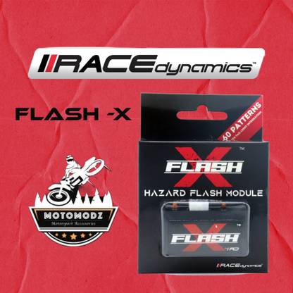 Moto Modz Race Dynamics Flash X Hazard Module,Flasher for F250 Brake Light Motorbike LED for Bajaj (12 V, 10 W)