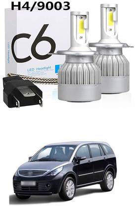 PRTEK C6 Car LED Headlight Bulbs Conversion Kit H4 3800LM 6000K 36W COB_H210 Headlight Motorbike, Car LED (12 V, 65 W)
