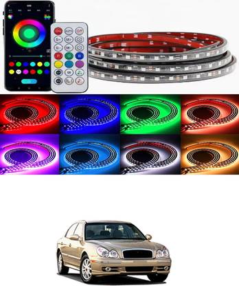 RKPSP Car Waterproof Chassis Underglow Led Strip Light with App and Remote Control-245 Fog Lamp Car, Van LED for Hyundai (12 V, 55 W)