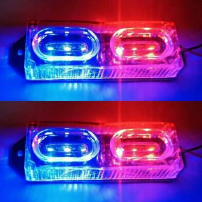 OSCONGOLD License Plate Light for Bike, Scooty and Car Tail LED Police Red, Blue 12V DC License Plate Light Motorbike LED (12 V, 9 W)