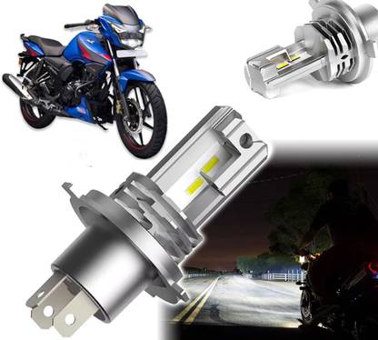 AUTO PEARL H4 HS1 Bulbs Hi-Lo Beam, 900% Brighter 33000LM, 30000 Hrs for Apache RTR 160 Headlight Motorbike LED for TVS (12 V, 45 W)