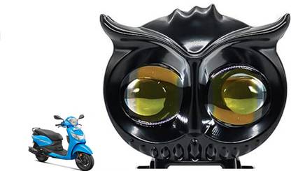 ROYAL AUTO MART OWL Shape Fog Yellow-White with Flash light 9V-60V 20W Pleasure Plus Headlight Motorbike LED for Hero (12 V, 20 W)