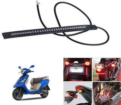 ROYAL AUTO MART Waterproof Brake, Indicator, Tail Strip DRL Multi Functions LED Light-488 Tail Light Motorbike LED for TVS (12 V, 18 W)