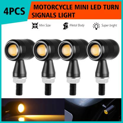 Otoroys 4pcs Motorcycle Led Turn Signals Lights Mini Indicators Indicator Light Motorbike LED (12 V, 5 W)
