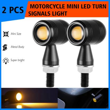 Otoroys 2pcs Motorcycle Led Turn Signals Lights Mini Indicators Indicator Light Motorbike LED (12 V, 6 W)