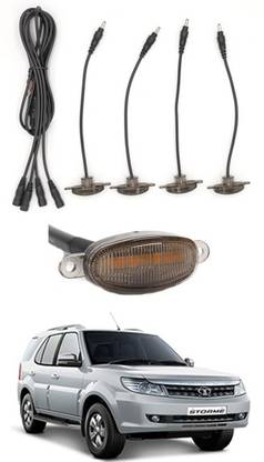 RKPSP 4 LED Front Grill Led Lights Amber Lights DRL For Safari Storme-Tata-2012 Parking Light Car, Van LED for Tata (12 V, 12 W)