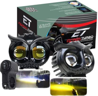 ELTRON TURBO Fog Light OWL Shape with free switch (Pack of 2) Fog Lamp Car, Motorbike LED (12 V, 20 W)