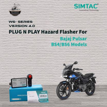 Moto Modz SIMTAC Hazard Flasher for Pulsar, 135, 150, 180, 200, 220 (BS4+BS6) Indicator Light Motorbike LED for Bajaj (10 V, 12 W)