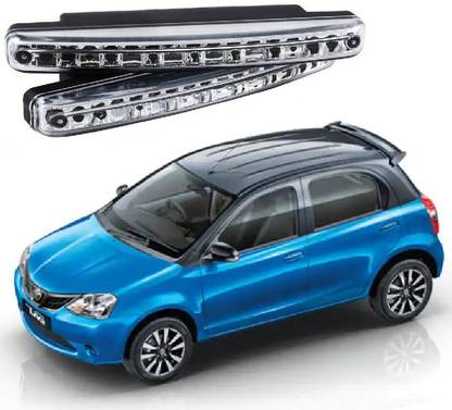 A2D 8 DRL Led Daytime Running Light White for Toyota Etios Liva Indicator Light Car LED for Toyota (12 V, 12 W)