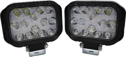 AutoPowerz Rectangle 14 Led Fog Light With Yellow DRL 9V-85V 42W( 1pair) Fog Lamp Car, Motorbike LED (12 V, 42 W)