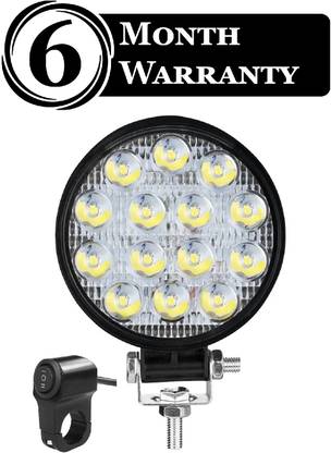 Atoray 14 LED Round Fog Light 4 Inches Waterproof Off Road Driving Lamp With CNC Switch Fog Lamp Motorbike, Car LED (12 V, 42 W)