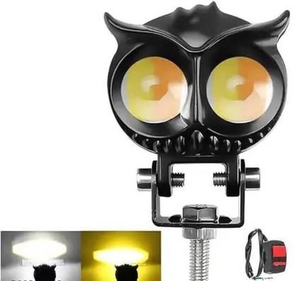 Philomena Mini Drive Owl Led Fog Light Projector Bar Light with White/Yellow Led DRL Light Fog Lamp Car, Motorbike LED (12 V, 12 W)
