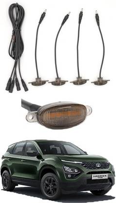 RKPSP 4 LED Front Grill Led Lights Amber Lights DRL For Harrier Camo-Tata-2020 Parking Light Car, Van LED for Tata (12 V, 12 W)