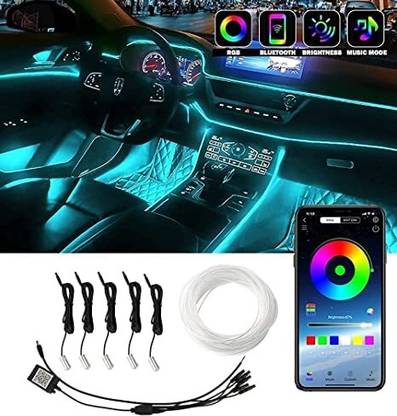 ABB RGB Sound Active Car Dashboard Lighting Kit Wireless Bluetooth APP Control6 Car Fancy Lights